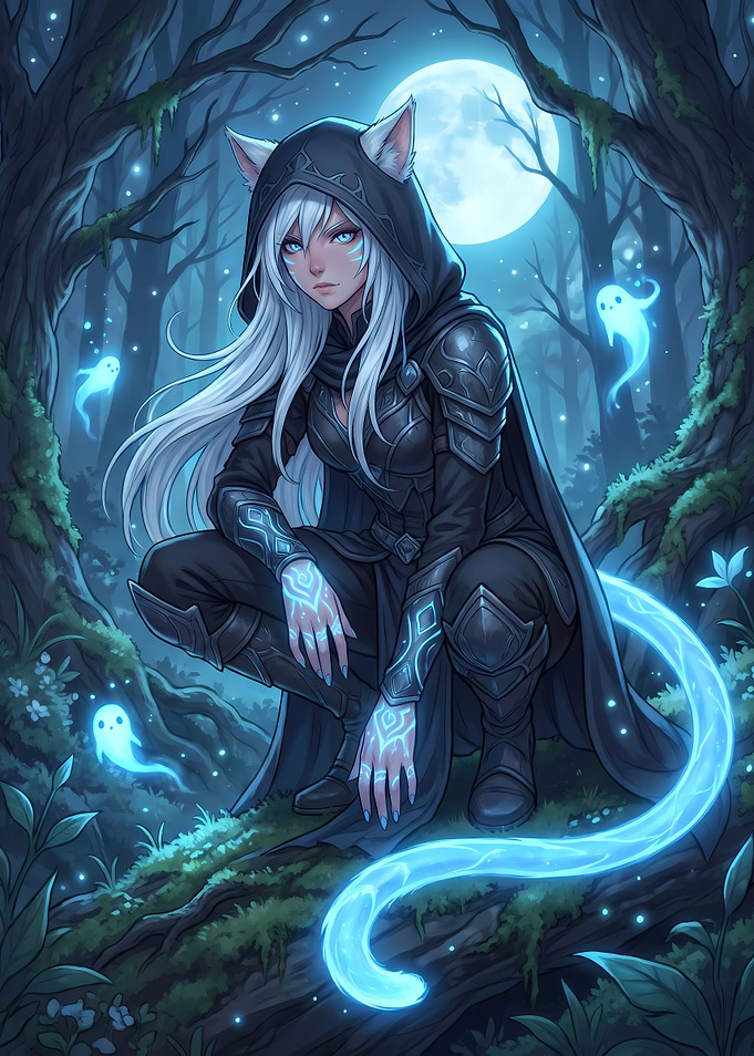 Cat-Eared Rogue in Enchanted Forest