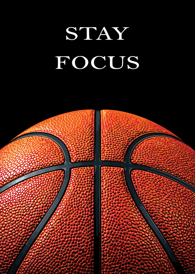 Stay Focus Basketball Motivational Poster