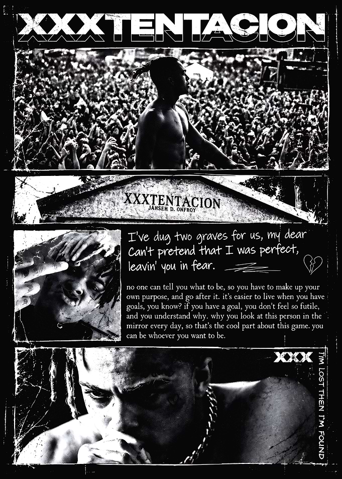 XXXTentacion Tribute Poster Collage