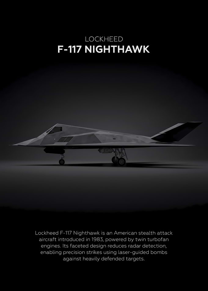 Side Profile Lockheed F-117 Nighthawk