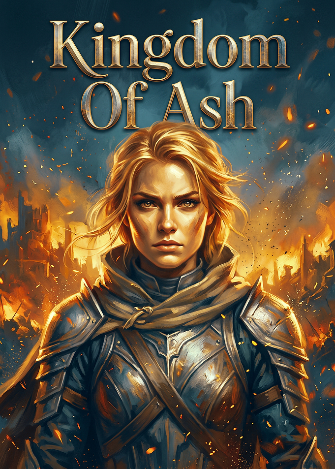 Kingdom of Ash Fantasy Warrior Poster