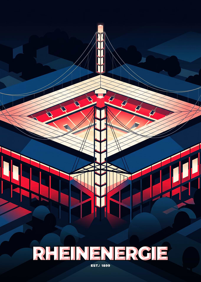 RheinEnergie Stadion Isometric Illustration