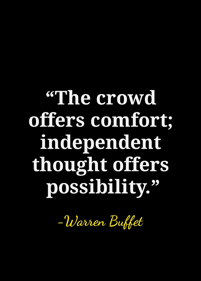 Warren Buffett Inspirational Quote Poster
