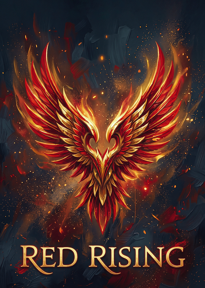 Red Rising Phoenix Emblem Poster