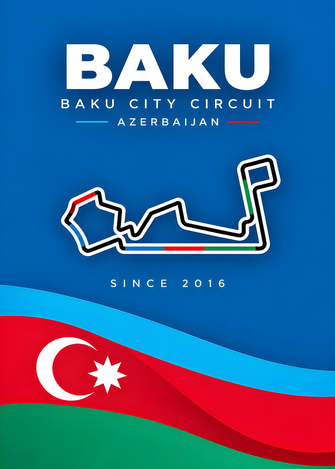 Baku City Circuit Formula 1 Poster