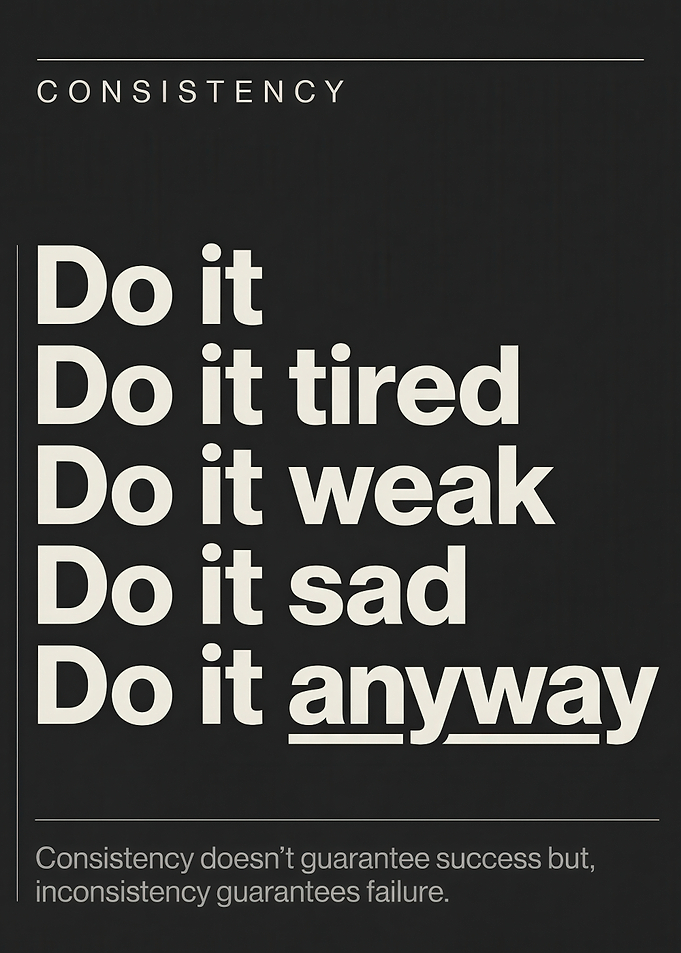 Consistency Motivational Quote Poster