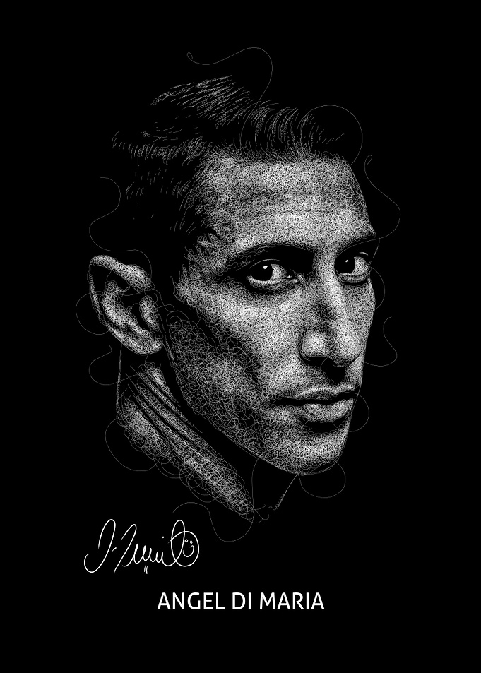 Angel Di Maria Portrait Art