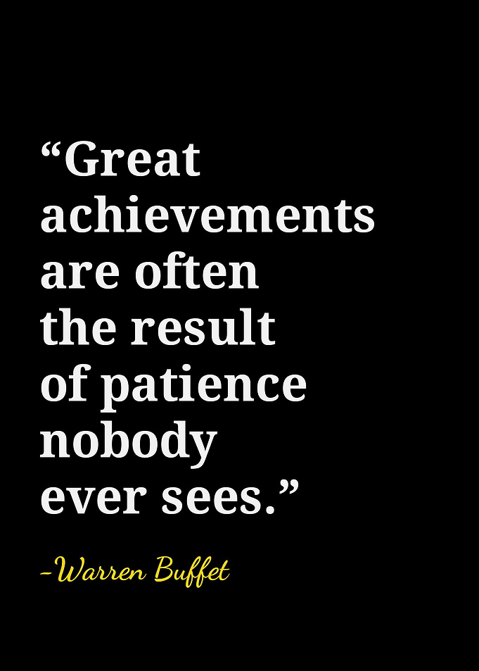 Warren Buffett Inspirational Quote Poster