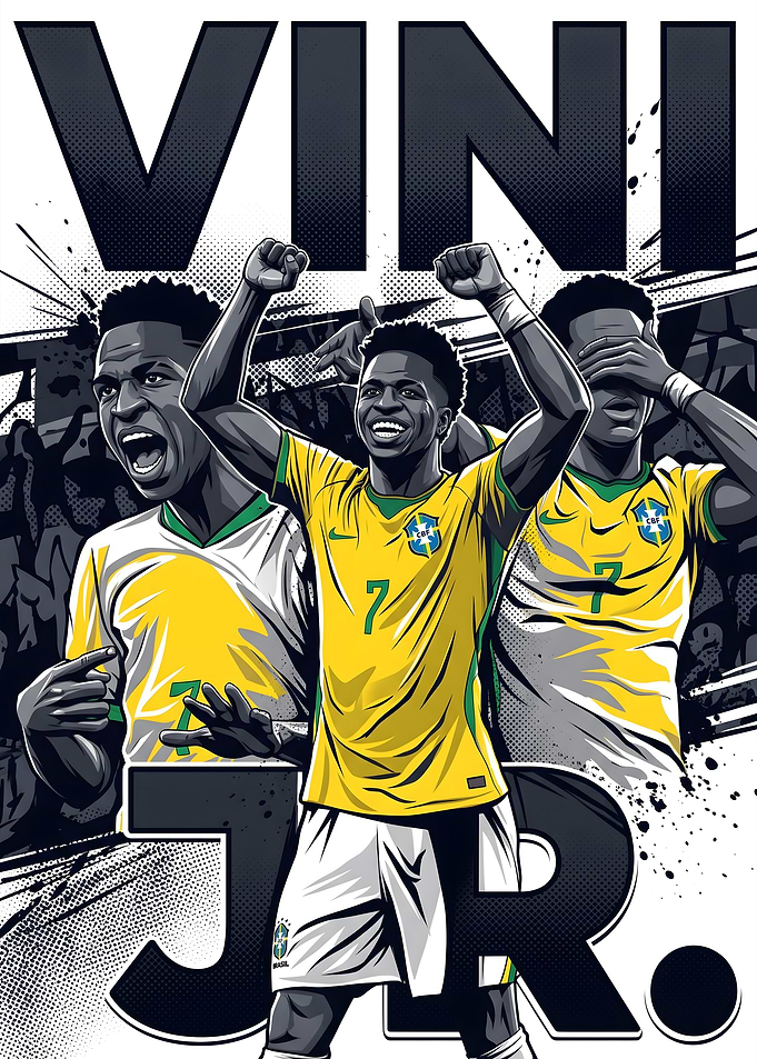 Vinicius Jr. Brazil Soccer Poster
