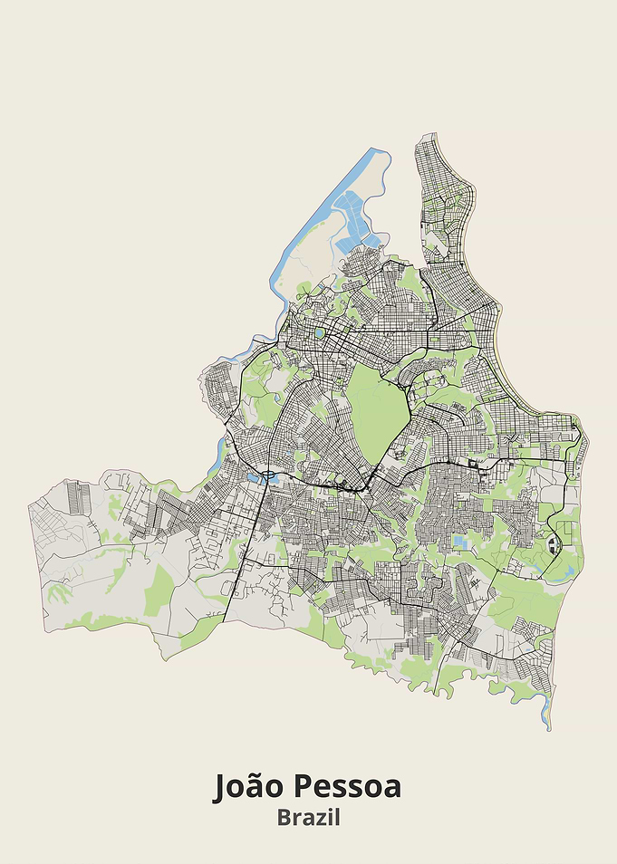 João Pessoa Brazil City Map