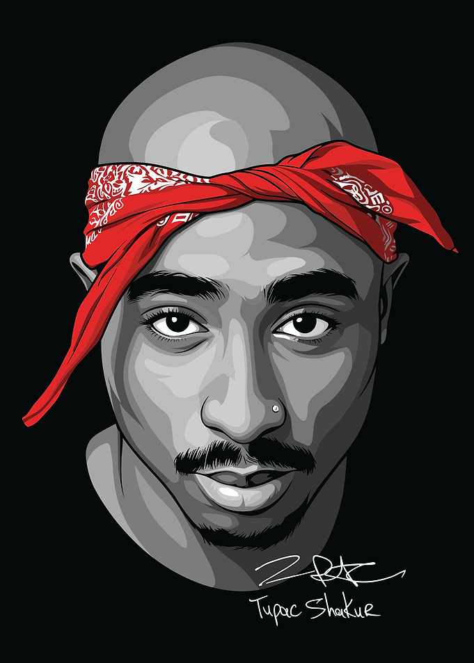 Tupac Shakur Vector Portrait