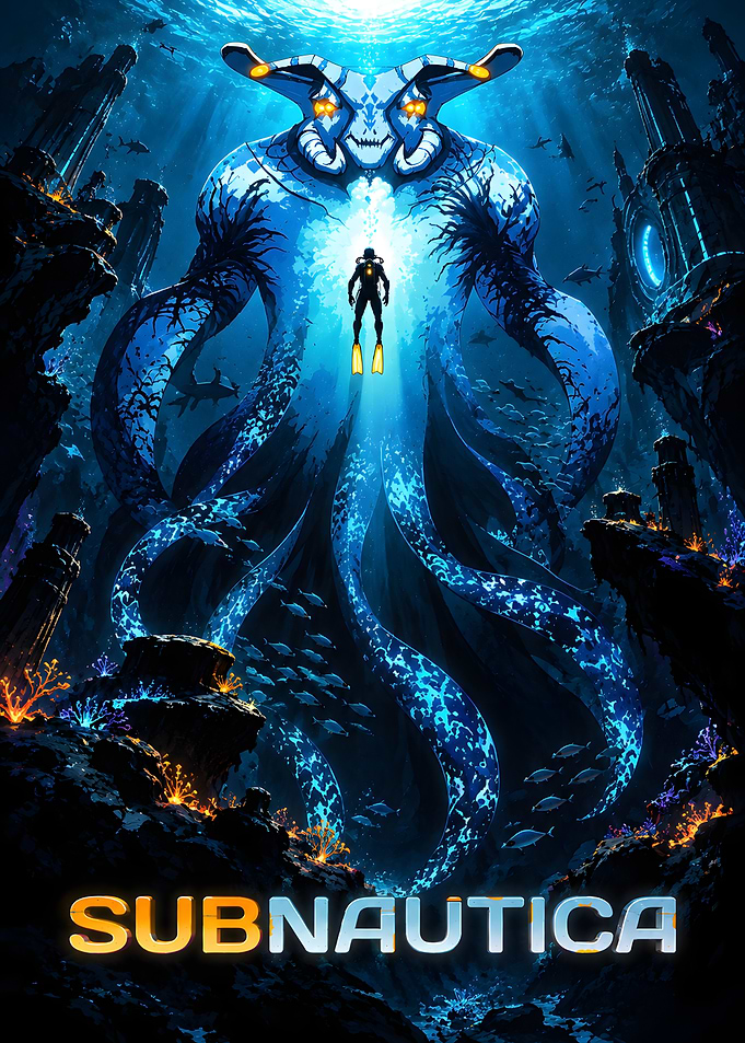 Subnautica Sea Emperor Leviathan Poster