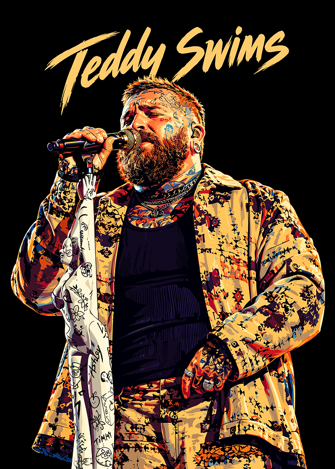 Teddy Swims Portrait Illustration