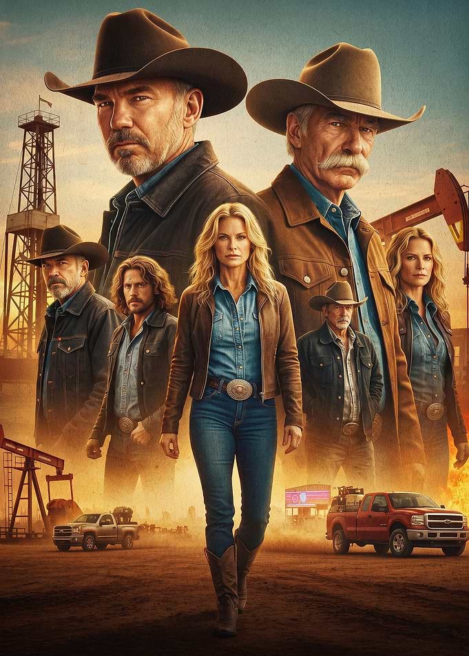 Wild West Cowboy Drama Poster Art