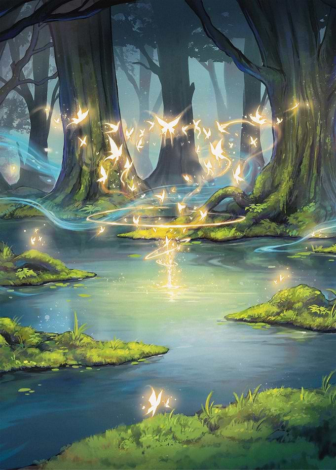 Magical Glowing Fairies in Enchanted Forest