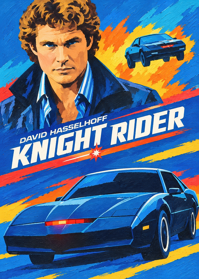 Knight Rider David Hasselhoff Poster