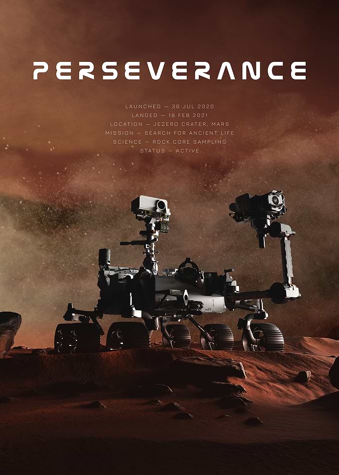 Perseverance Mars Rover Mission Poster