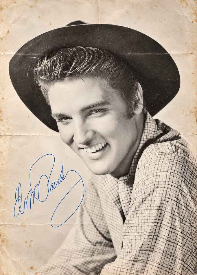 Vintage Elvis Presley Autographed Portrait