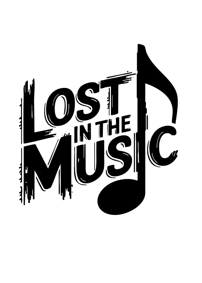 Lost in the Music Typography Design