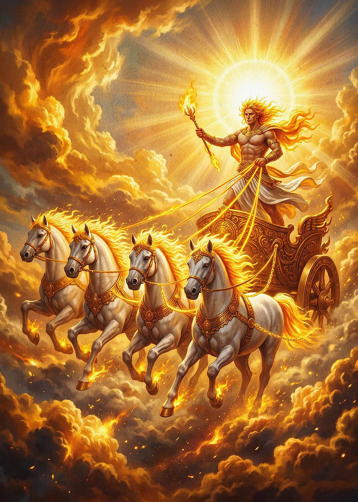 Sun God Chariot Fantasy Art