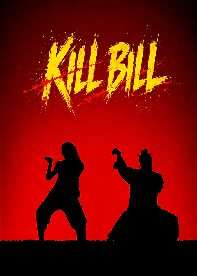 Kill Bill Minimalist Silhouette Poster