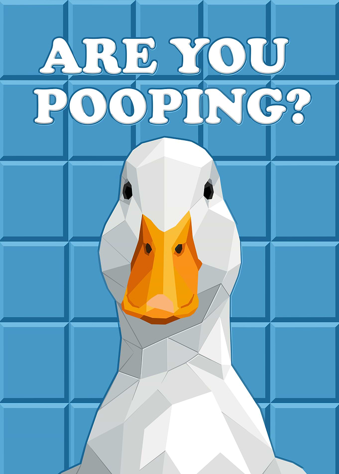 Funny Duck Bathroom Wall Art