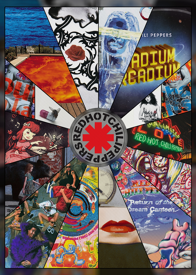 Red Hot Chili Peppers Album Collage