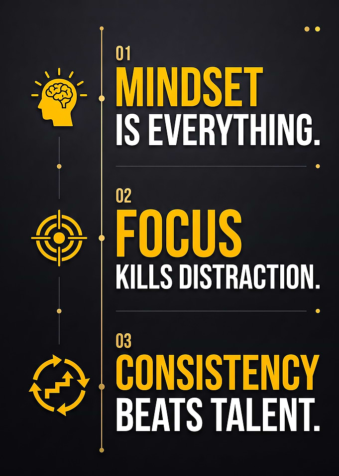 Inspirational Success Principles Poster