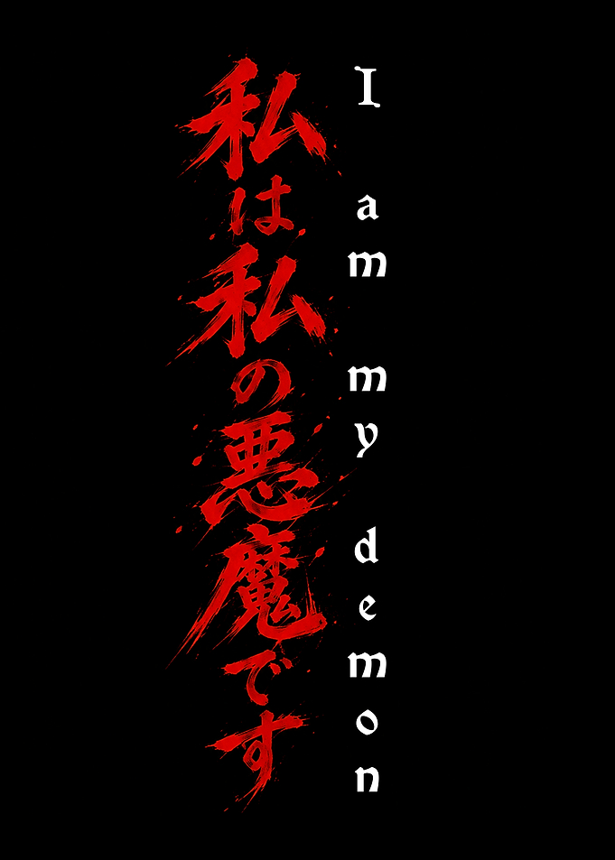 I Am My Demon Text Art