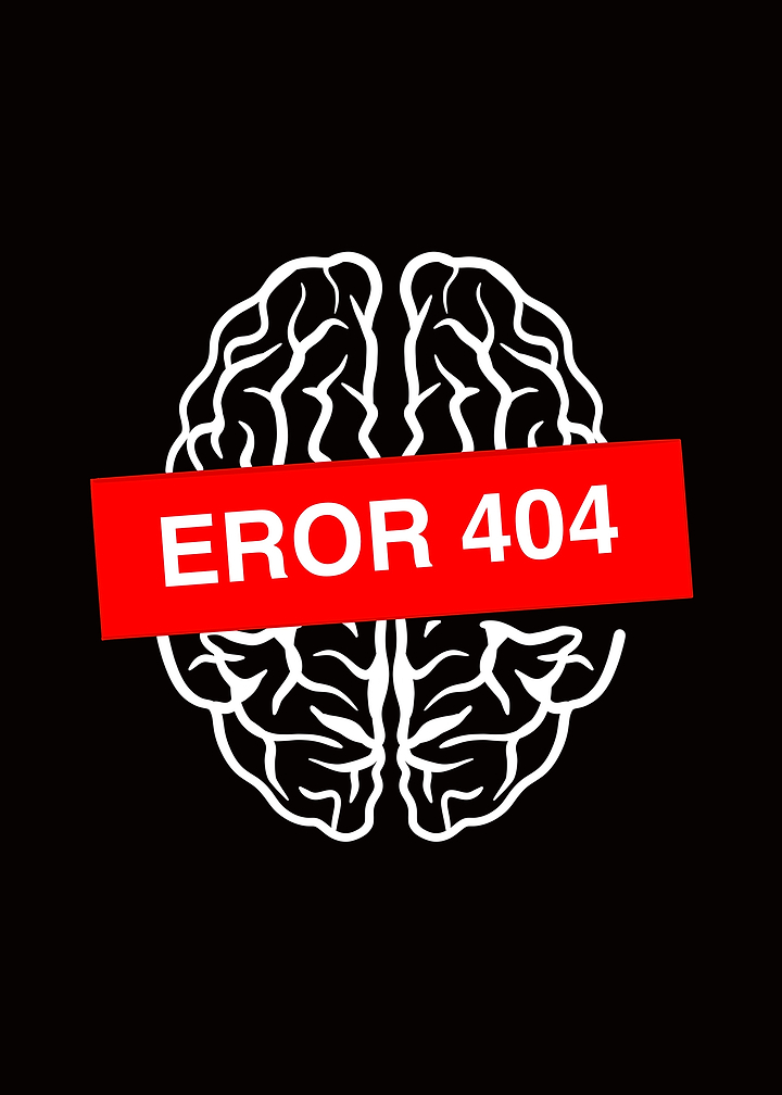 Error 404 Brain Concept Graphic