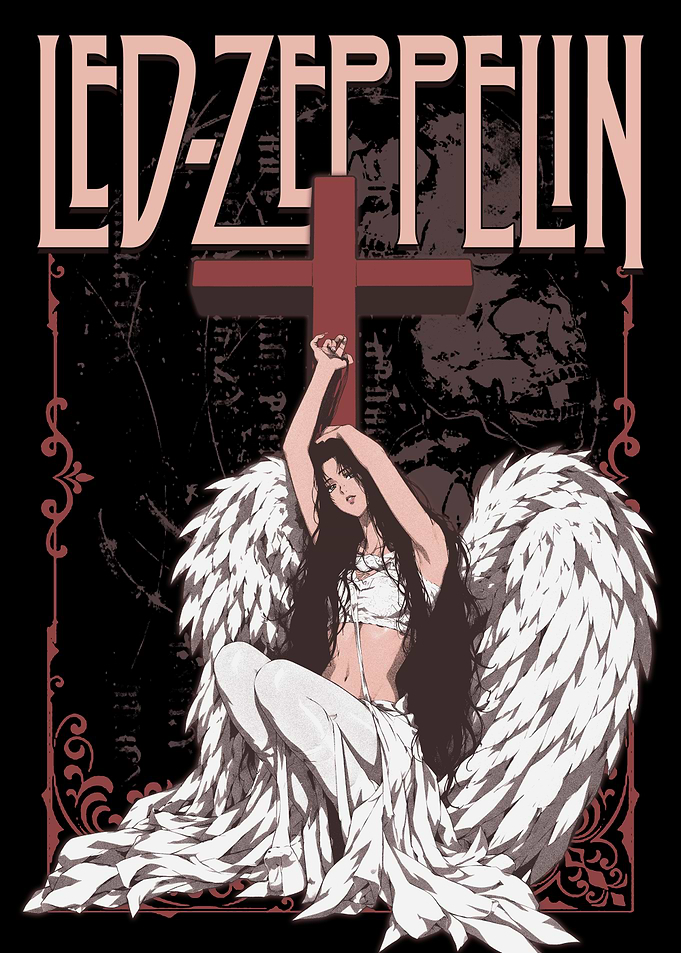 Led Zeppelin Angel Anime Graphic