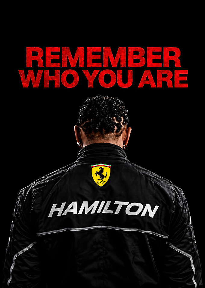 Lewis Hamilton Ferrari Poster