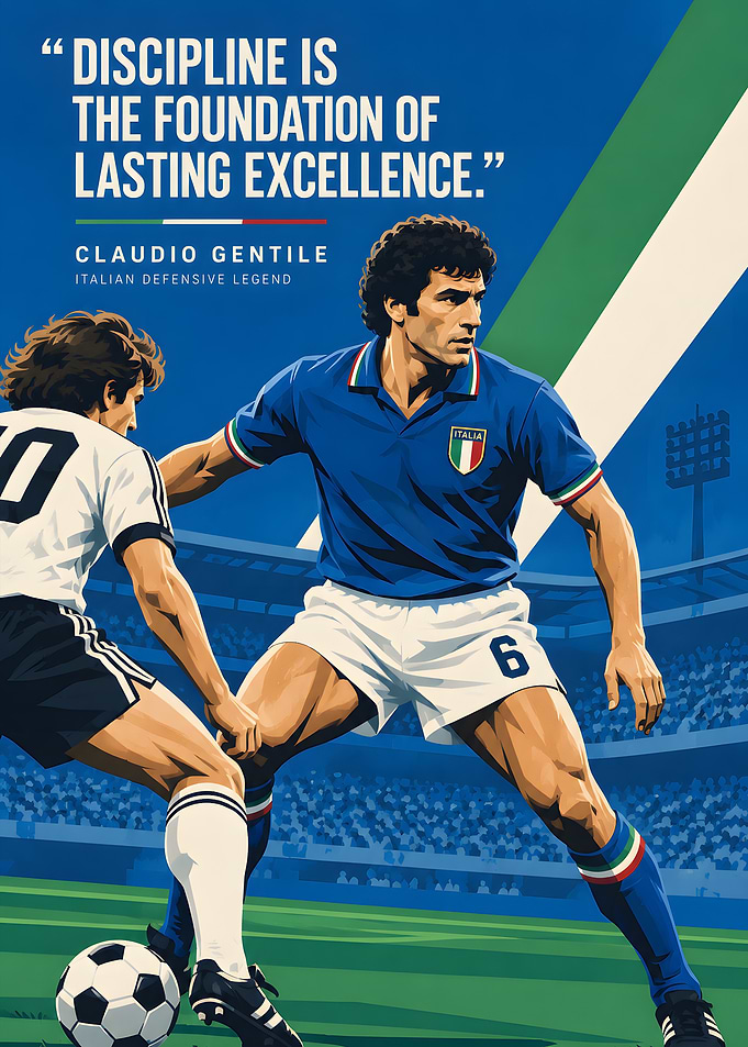 Claudio Gentile Soccer Inspirational Poster