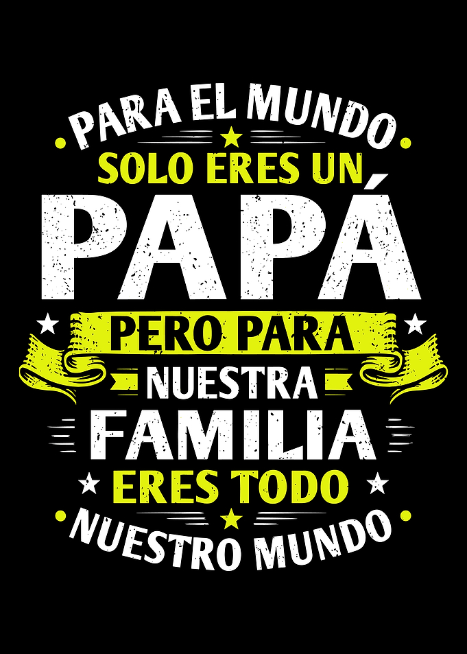 Spanish Father's Day Typography Design