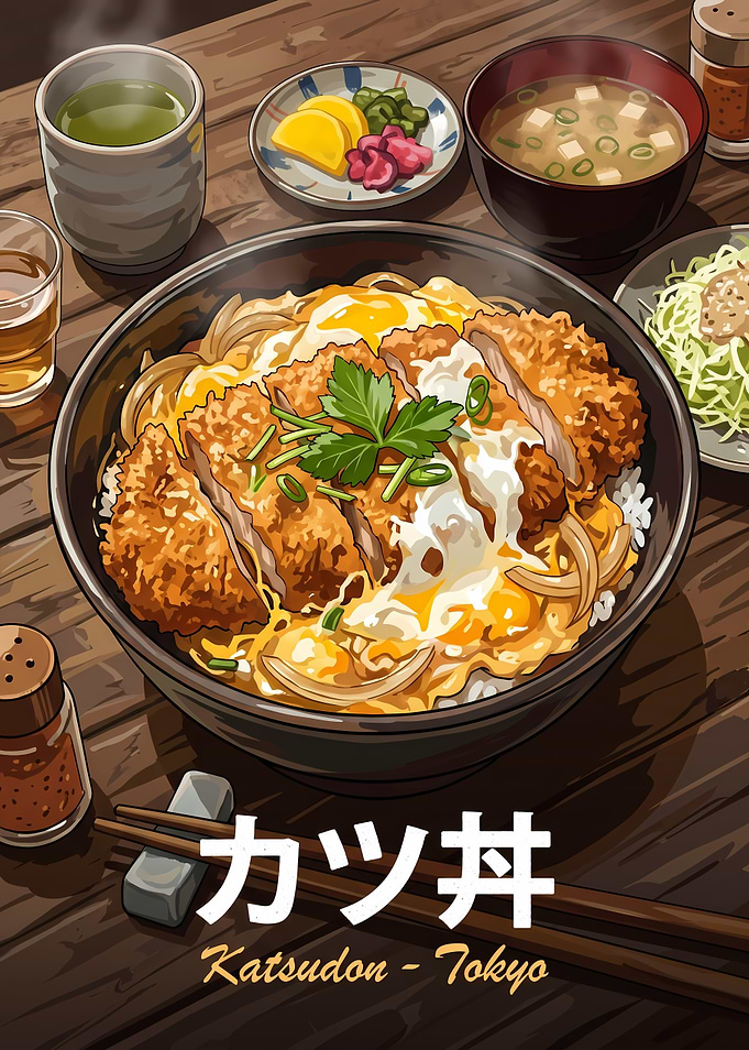 Delicious Katsudon Bowl Japanese Meal