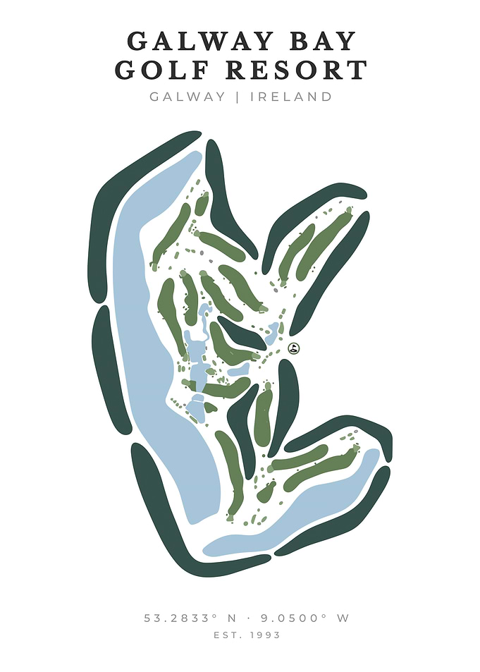 Galway Bay Golf Resort Minimalist Map Print