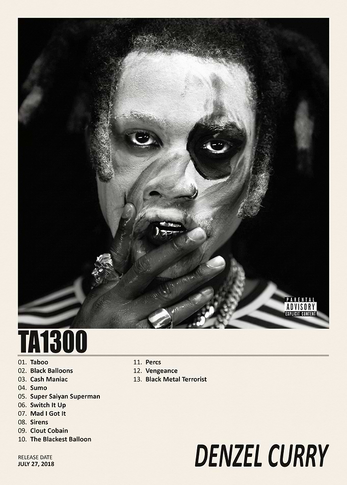 Denzel Curry TA13OO Album Poster