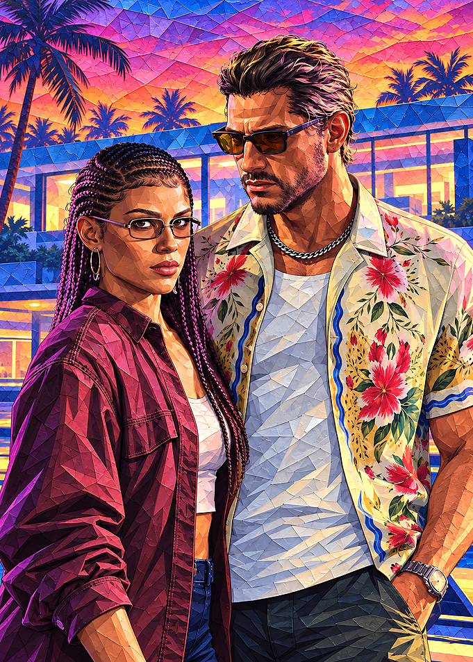 GTA VI Style Couple Portrait