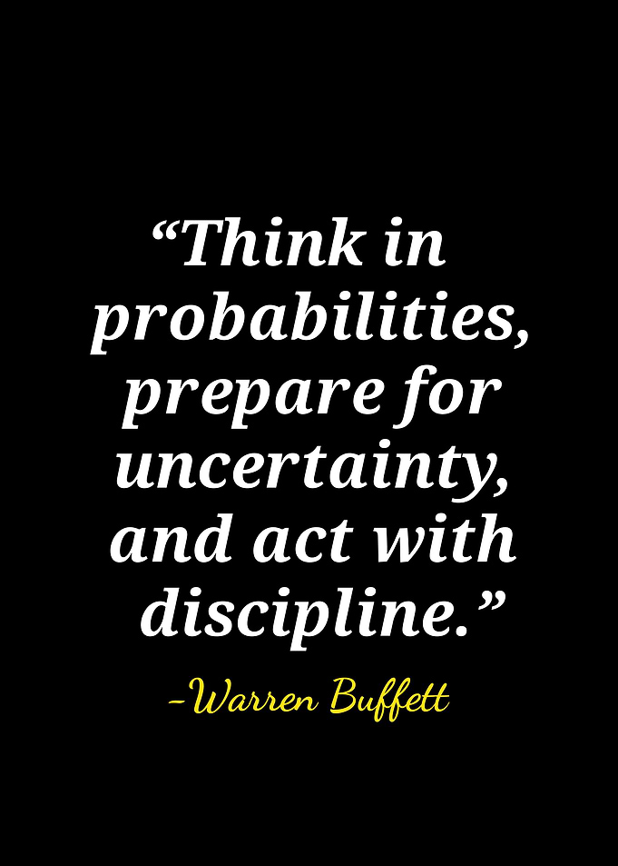 Warren Buffett Inspirational Quote Poster