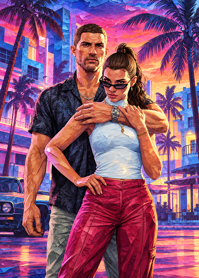 GTA VI Protagonists Art