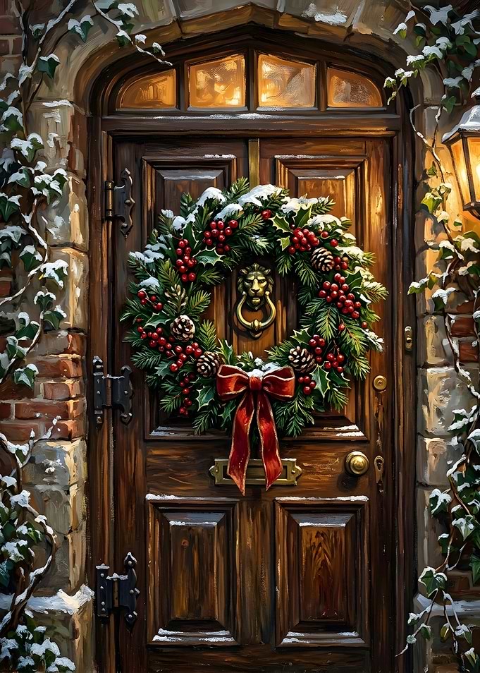 Festive Christmas Wreath Xmas Ornaments