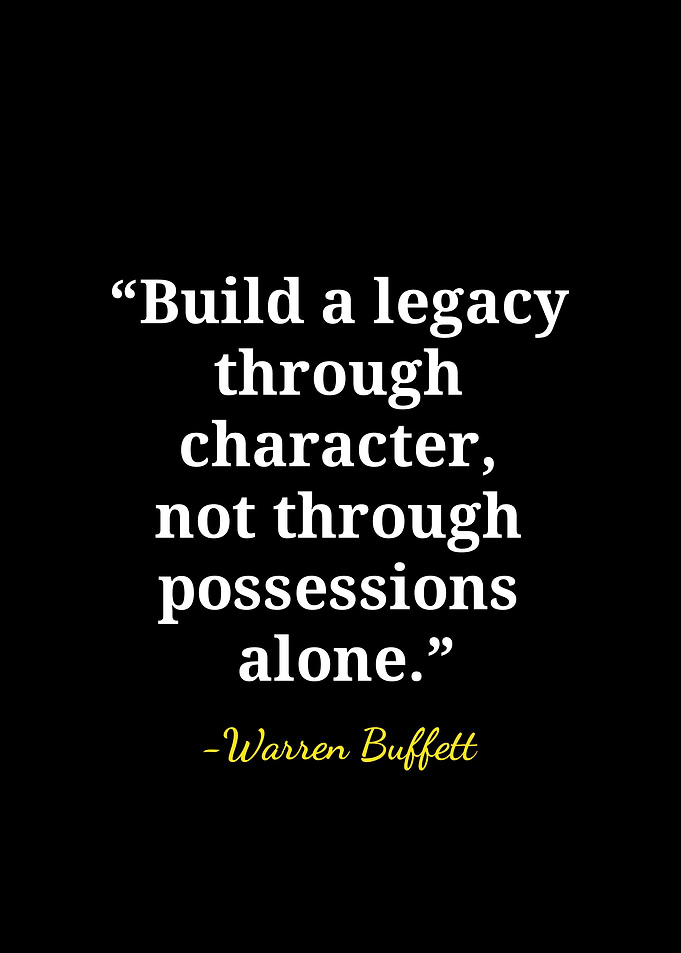 Warren Buffett Inspirational Quote Poster