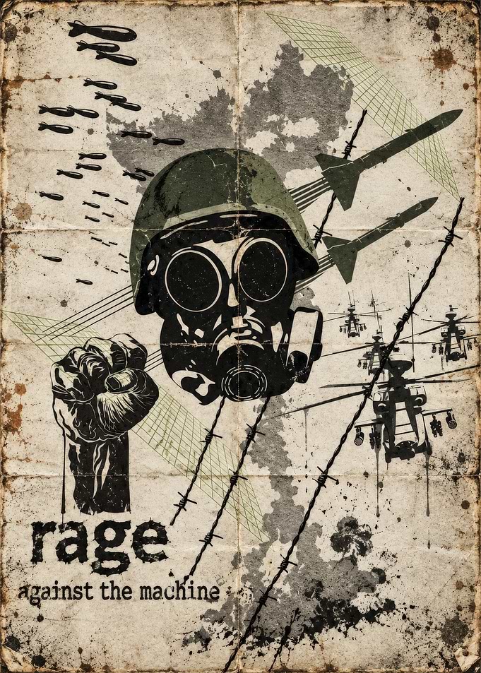 Rage Against the Machine Military Poster