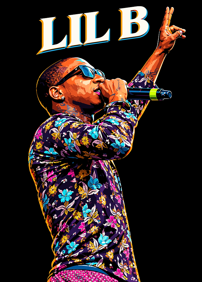 Lil B Rapper Digital Art Portrait
