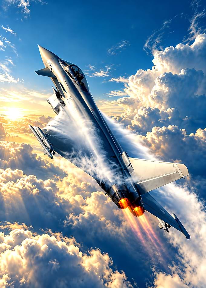 Eurofighter Typhoon Jet in Flight