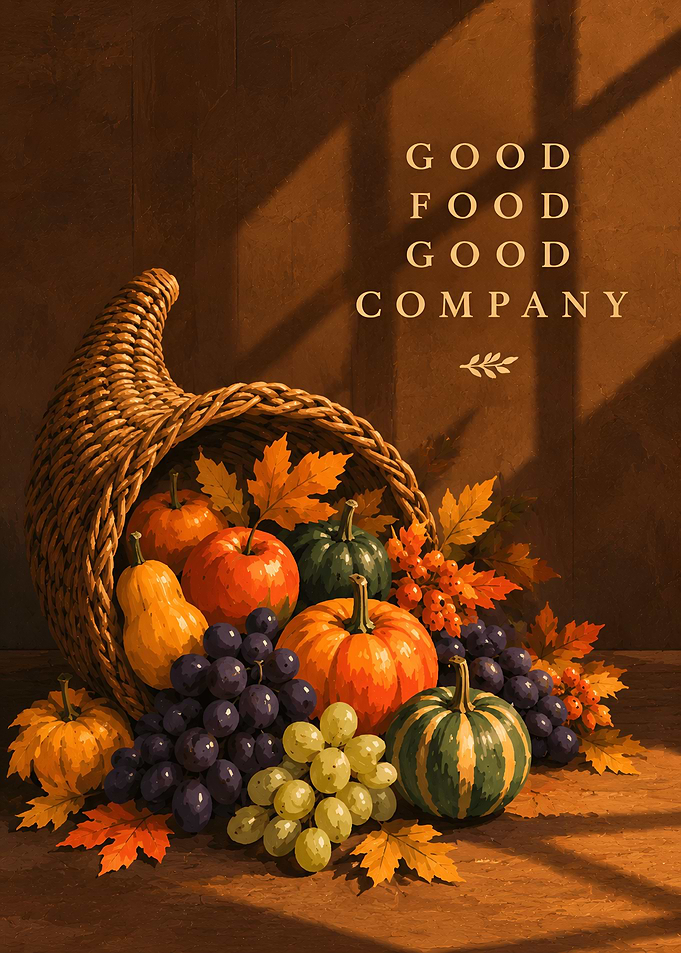 Thanksgiving Cornucopia Still Life Art