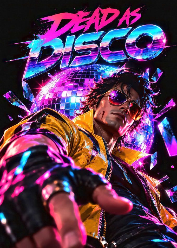 Dead as Disco Retro Gaming Poster