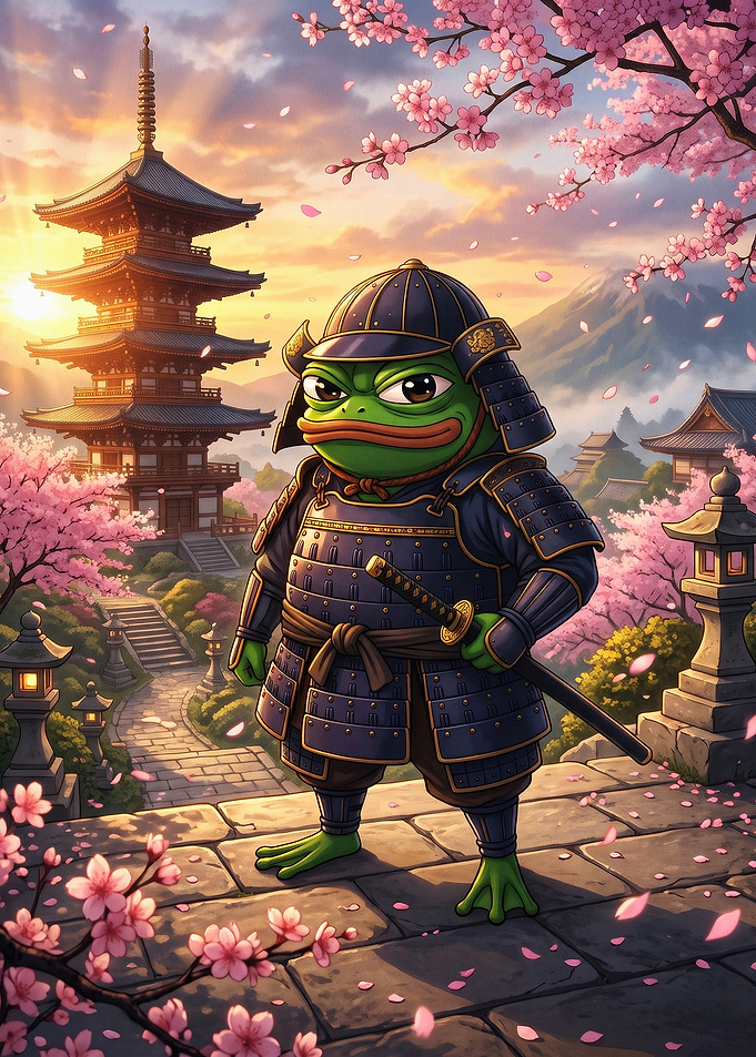 Samurai Frog Japan Fantasy Art