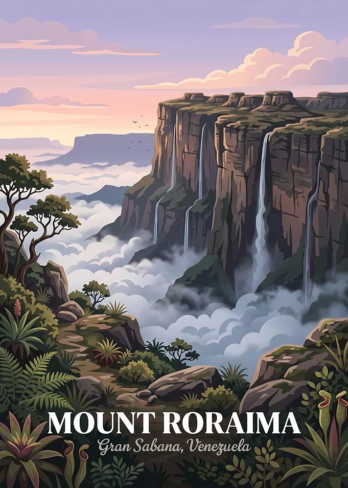 Mount Roraima Travel Poster