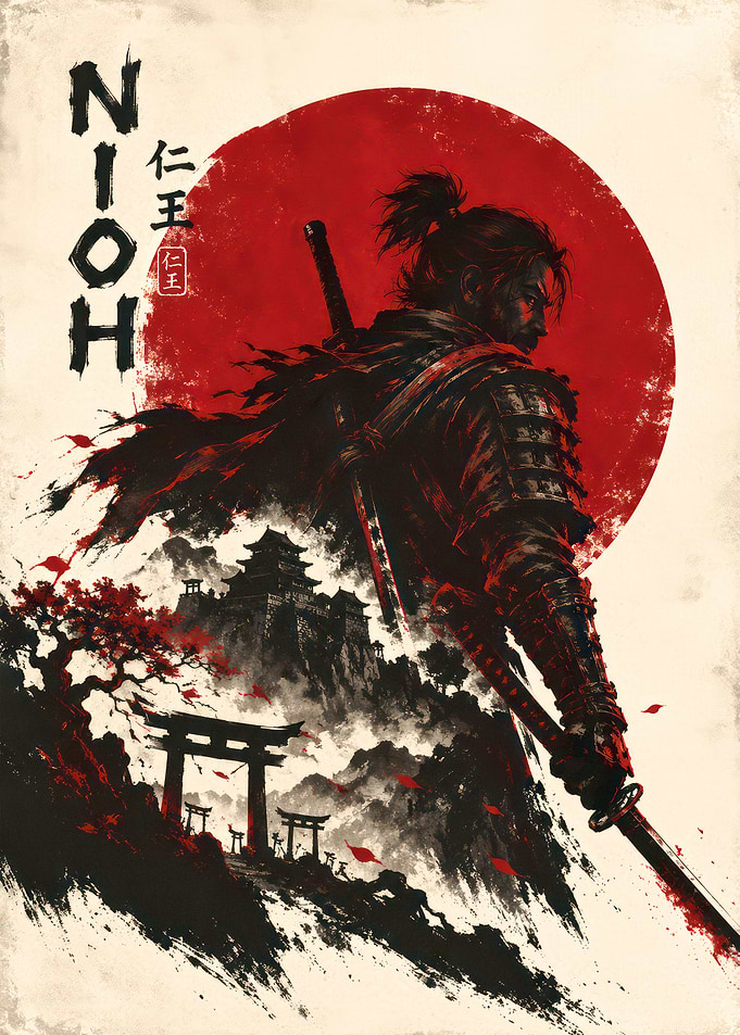 Nioh Samurai Warrior Poster